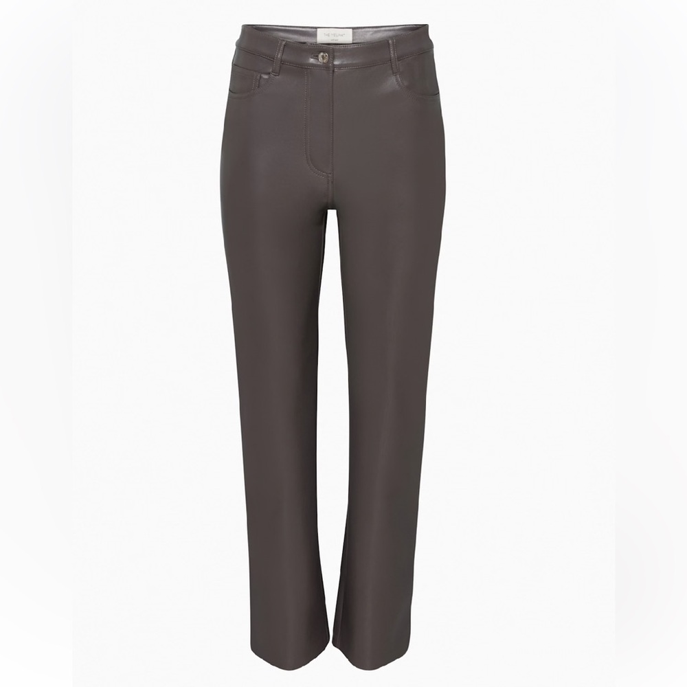 ARITZIA The Melina Pant, in faux grey leather, Sz 10. EUC.